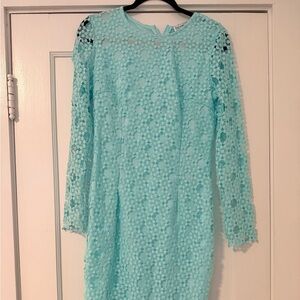 Elegant Lace Dress in Light Blue